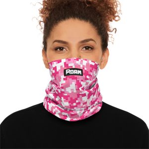 Pink camo, lightweight neck gator. – Style #1