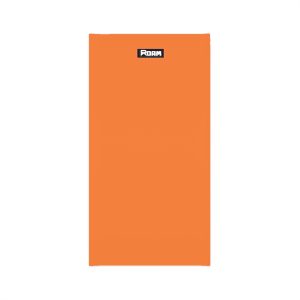 Orange with Now We Roam Logo, lightweight neck gator.