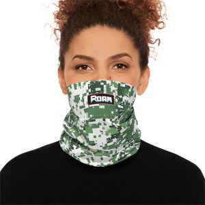 Green camo, lightweight neck gator.