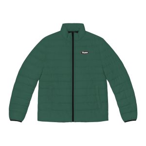 Evergreen Teal – Men’s Puffer Jacket (AOP)